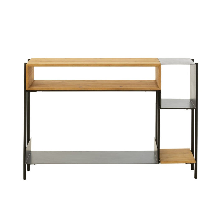 Console Tina hout/ijzer zwart/naturel-Console tafels-J-Line