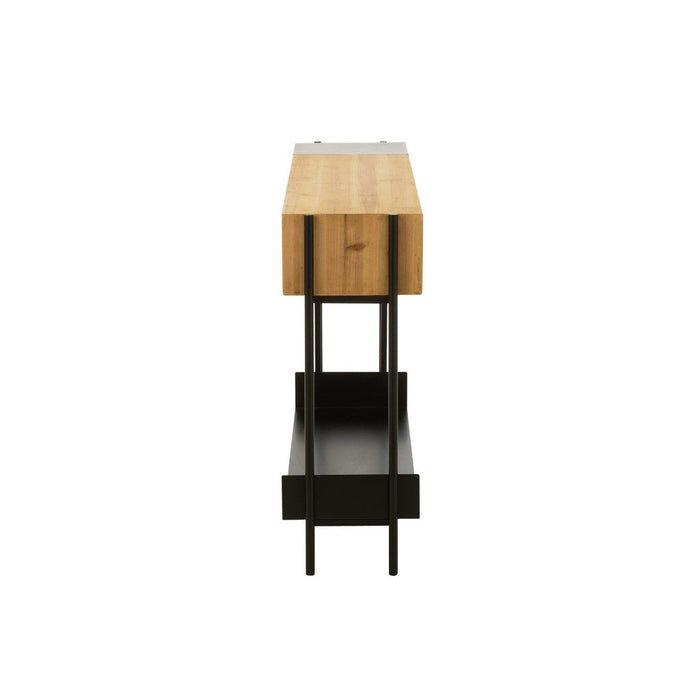 Console Tina hout/ijzer zwart/naturel-Console tafels-J-Line