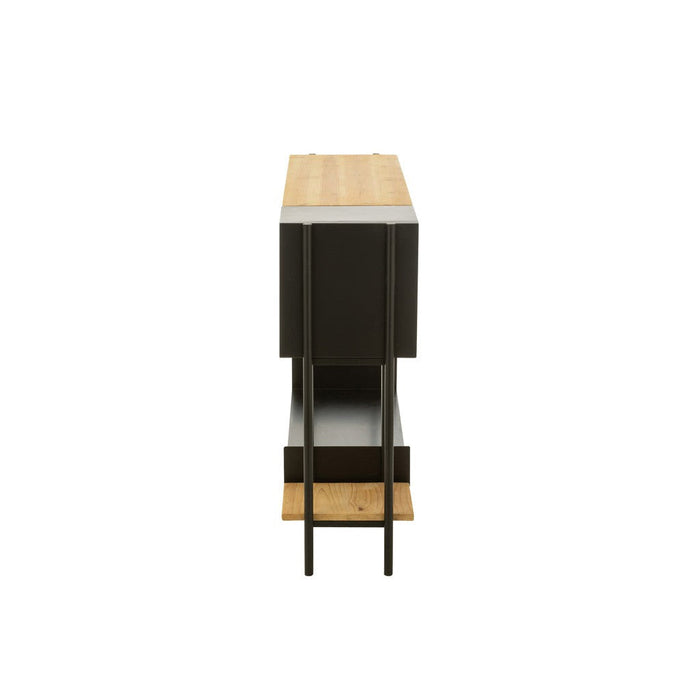 Console Tina hout/ijzer zwart/naturel-Console tafels-J-Line