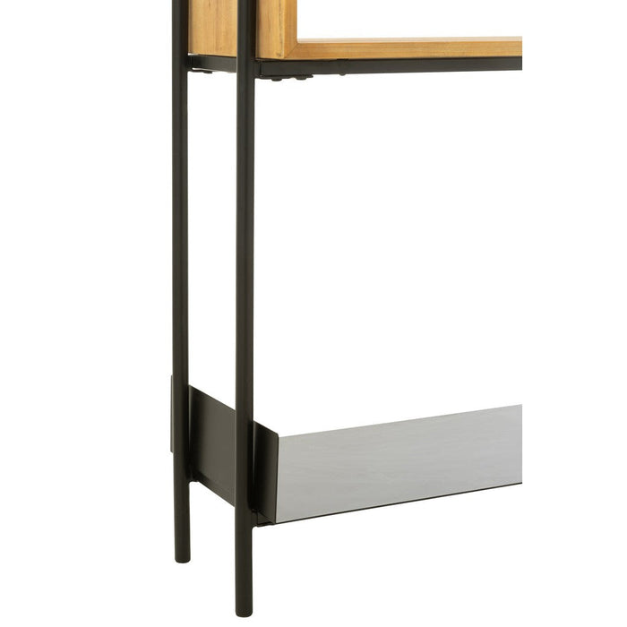 Console Tina hout/ijzer zwart/naturel-Console tafels-J-Line