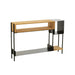 Console Tina hout/ijzer zwart/naturel-Console tafels-J-Line