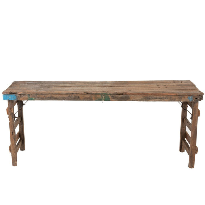 Console Verouderd gerecycleerd hout bruin-Consoletafels-J-Line