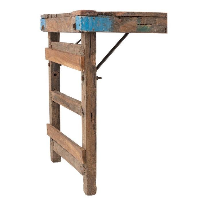 Console Verouderd gerecycleerd hout bruin-Consoletafels-J-Line