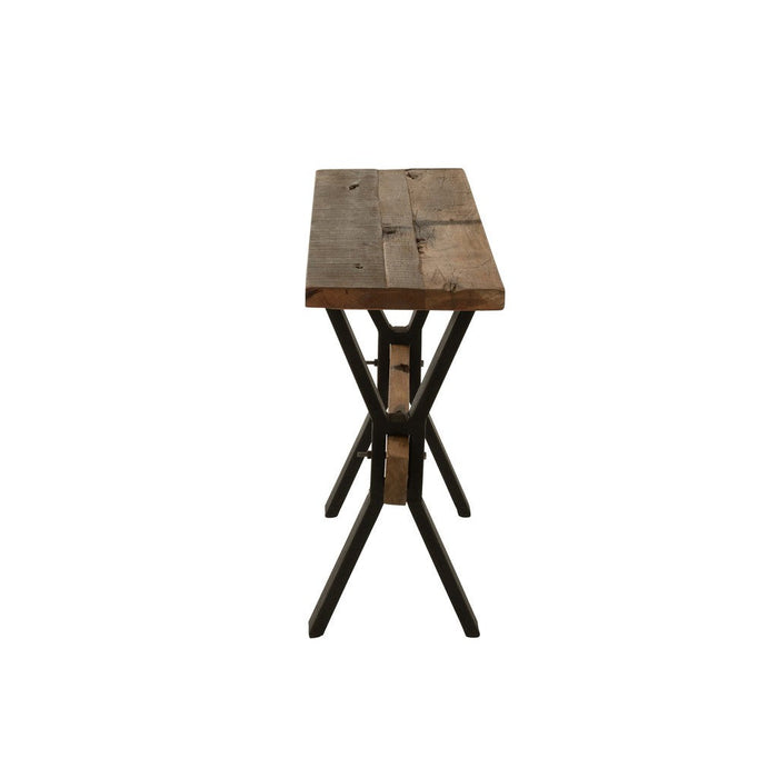 Console Verouderd hout bruin-Console tafels-J-Line
