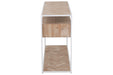 Console Zigzag 2 lades hout/metaal naturel/wit-Console tafels-J-Line