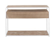 Console Zigzag 2 lades hout/metaal naturel/wit-Console tafels-J-Line