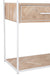 Console Zigzag 2 lades hout/metaal naturel/wit-Console tafels-J-Line