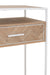 Console Zigzag 2 lades hout/metaal naturel/wit-Console tafels-J-Line