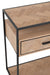Console Zigzag 2 lades hout/metaal naturel/zwart-Console tafels-J-Line