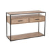 Console Zigzag 2 lades hout/metaal naturel/zwart-Console tafels-J-Line