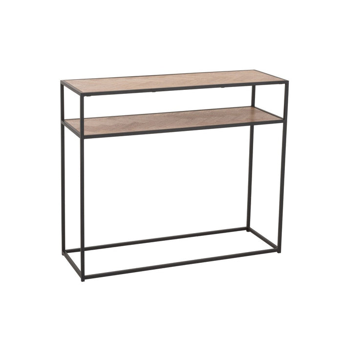 Console Zigzag Wood/Metal Natural/Black-Console tafels-J-Line