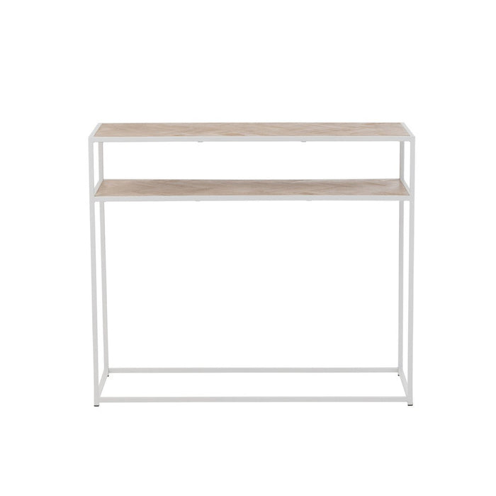 Console Zigzag hout/metaal naturel/wit-Consoletafels-J-Line