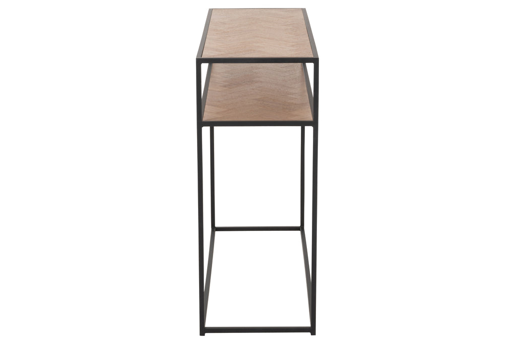 Console Zigzag hout/metaal naturel/zwart-Consoletafels-J-Line