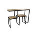 Console tafel - 100x35x75 - Naturel/zwart - Mangohout/ijzer-Console tafels-HSM Collection