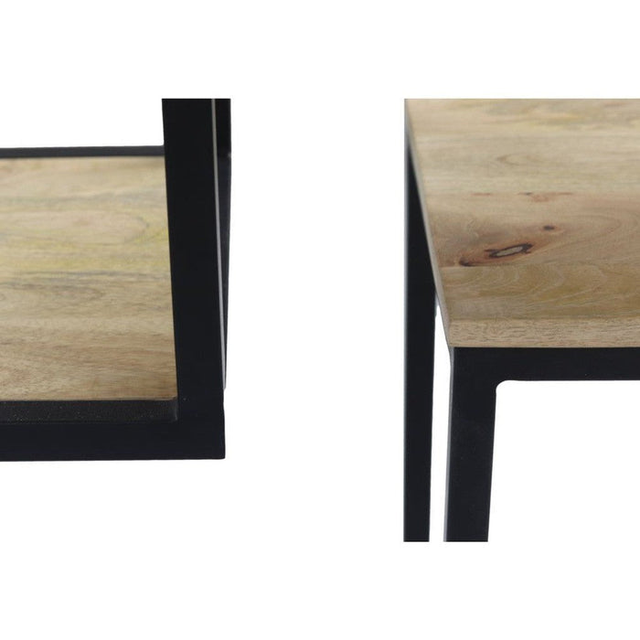 Console tafel - 100x35x75 - Naturel/zwart - Mangohout/ijzer-Console tafels-HSM Collection