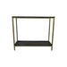 Console tafel - 100x35x86 - Zwart/goud - Marmer/metaal/mangohout-Console tafels-HSM Collection