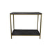 Console tafel - 100x35x86 - Zwart/goud - Marmer/metaal/mangohout-Console tafels-HSM Collection