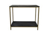 Console tafel - 100x35x86 - Zwart/goud - Marmer/metaal/mangohout-Console tafels-HSM Collection