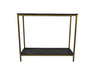 Console tafel - 100x35x86 - Zwart/goud - Marmer/metaal/mangohout-Console tafels-HSM Collection