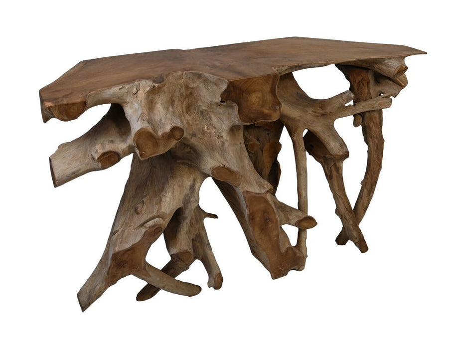 Console tafel 2-tinten - 150x40x80 - Naturel/gebleekt - Teak-Console tafels-HSM Collection