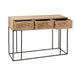 Console tafel 3 Lades Woven Reed Mango Hout Natuurlijk-Console tafels-J-Line