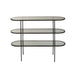 Console tafel 3 Level Metaal | Glass Zwart-Console tafels-J-Line