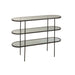 Console tafel 3 Level Metaal | Glass Zwart-Console tafels-J-Line