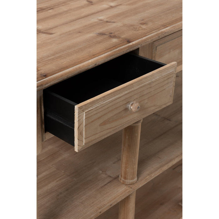 Console tafel 6 Lades Hout Natuurlijk-Console tafels-J-Line