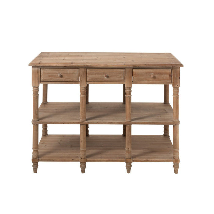 Console tafel 6 Lades Hout Natuurlijk-Console tafels-J-Line