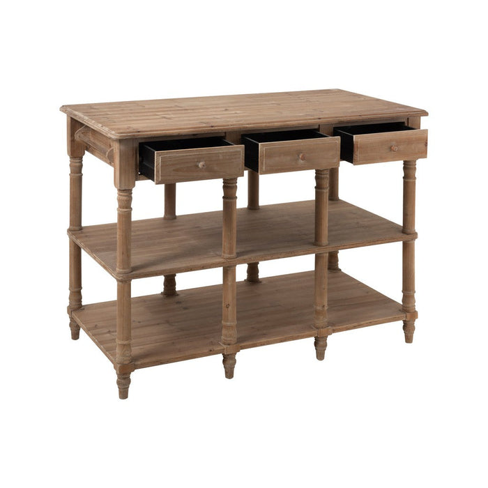 Console tafel 6 Lades Hout Natuurlijk-Console tafels-J-Line