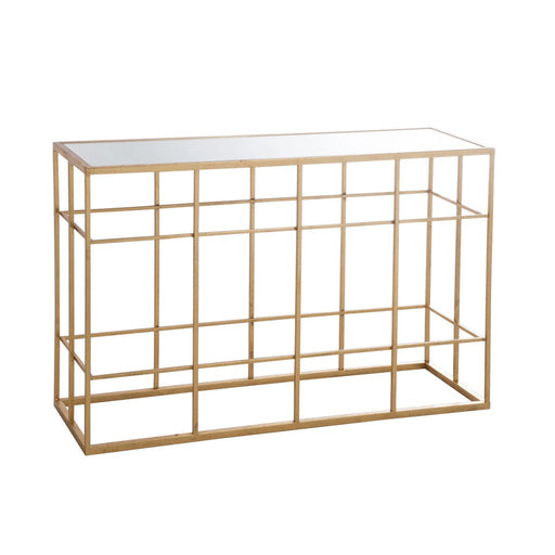 Console tafel Bars Metaal | Glass Gold-Console tafels-J-Line