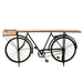 Console tafel Bicycle Metaal | Mango Hout Zwart | Natuurlijk-Console tafels-J-Line