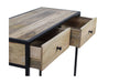 Console tafel Dublin - 100x45x75 - Mangohout/ijzer - Naturel/zwart-Console tafels-HSM Collection