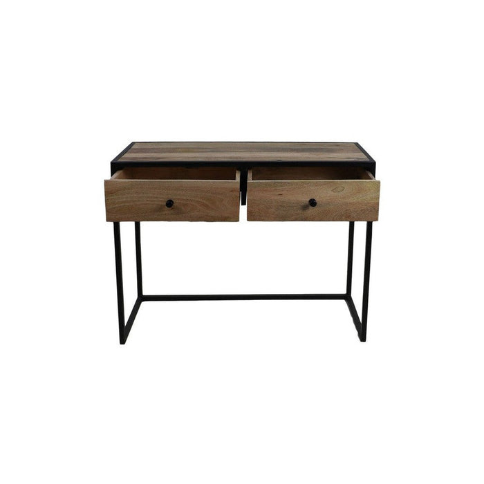 Console tafel Dublin - 100x45x75 - Mangohout/ijzer - Naturel/zwart-Console tafels-HSM Collection