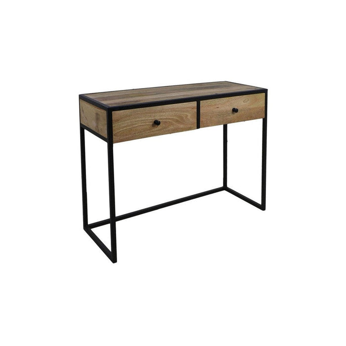 Console tafel Dublin - 100x45x75 - Mangohout/ijzer - Naturel/zwart-Console tafels-HSM Collection