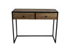 Console tafel Dublin - 100x45x75 - Mangohout/ijzer - Naturel/zwart-Console tafels-HSM Collection