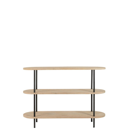 Console tafel Eli 3 Shelves Mango Hout | Iron Natuurlijk | Grey-Console tafels-J-Line