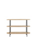 Console tafel Eli 3 Shelves Mango Hout | Iron Natuurlijk | Grey-Console tafels-J-Line