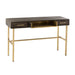 Console tafel Janis 2 Lades Mango Hout | Iron Brown | Gold-Console tafels-J-Line