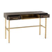 Console tafel Janis 2 Lades Mango Hout | Iron Brown | Gold-Console tafels-J-Line