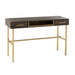 Console tafel Janis 2 Lades Mango Hout | Iron Brown | Gold-Console tafels-J-Line