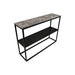 Console tafel Marseille - 120x32x85 - Bruin/zwart - Marmer/metaal-Console tafels-HSM Collection