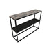 Console tafel Marseille - 120x32x85 - Bruin/zwart - Marmer/metaal-Console tafels-HSM Collection