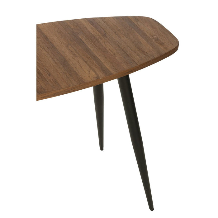 Console tafel Oval Recycle Teak Natuurlijk-Console tafels-J-Line