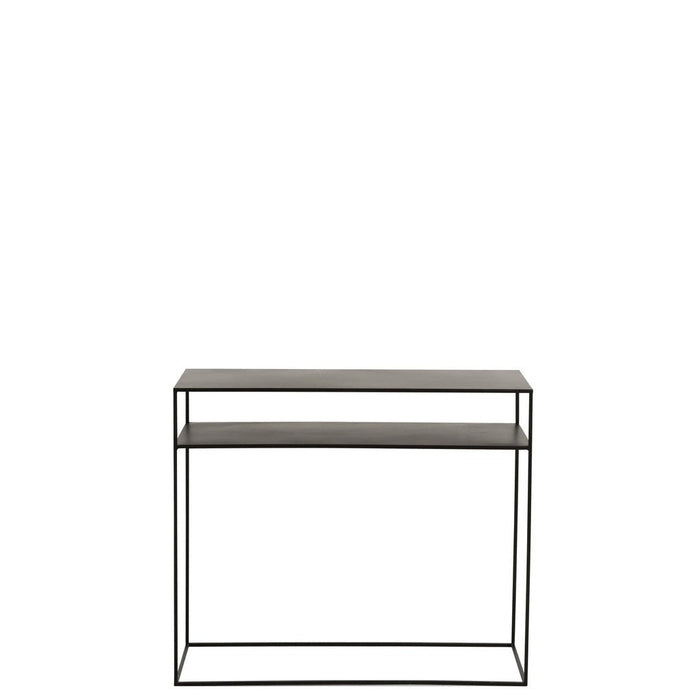 Console tafel Rechthoek 2 Shelves Metaal Zwart-Console tafels-J-Line