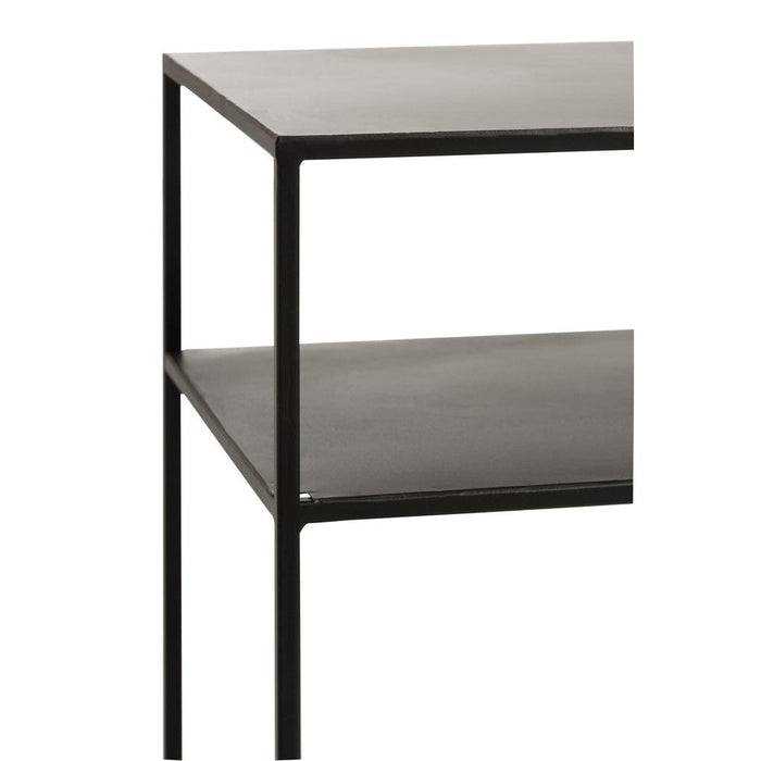 Console tafel Rechthoek 2 Shelves Metaal Zwart-Console tafels-J-Line