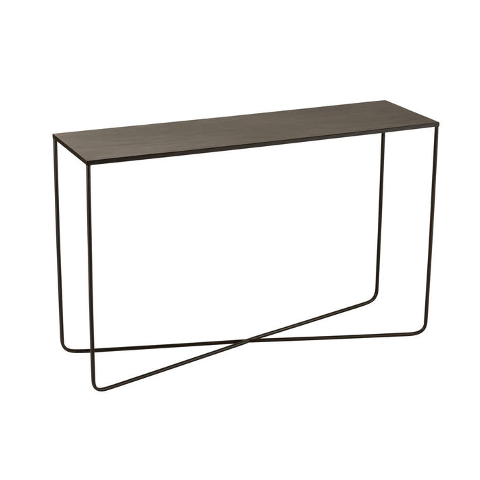 Console tafel Rectangle Cross Frame Metaal Zwart-Console tafels-J-Line