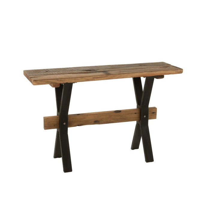 Console tafel Tafel Vintage Hout Brown-Console tafels-J-Line