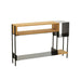 Console tafel Tina Fir Hout | Iron Zwart | Natuurlijk-Console tafels-J-Line