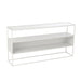 Console tafel Vierkant Metaal | Glass Wit-Console tafels-J-Line